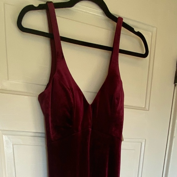 Velvet dark burgundy dress - Picture 1 of 2